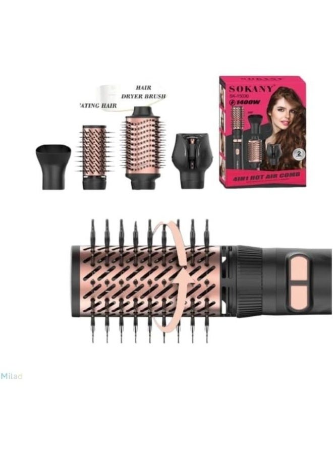 Sokany 4-in-1 Rotating Hair Dryer Set, 1400W, 4-in-1 Function: Straightens, Curls, and Creates Multiple Styles. Model SK-15030 - Image 1